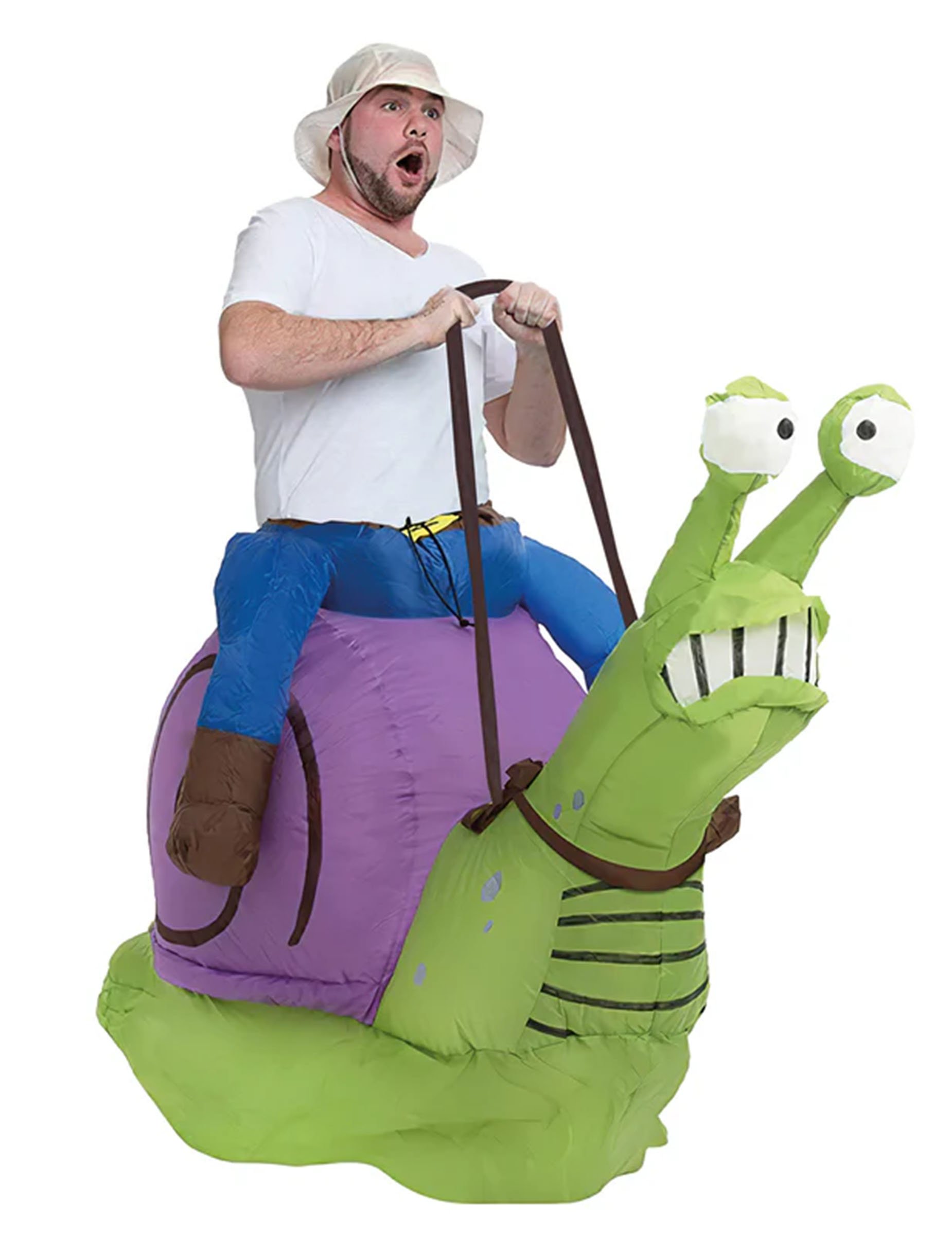 Aufblasbares Kostüm Schneckenreiter Erwachsene