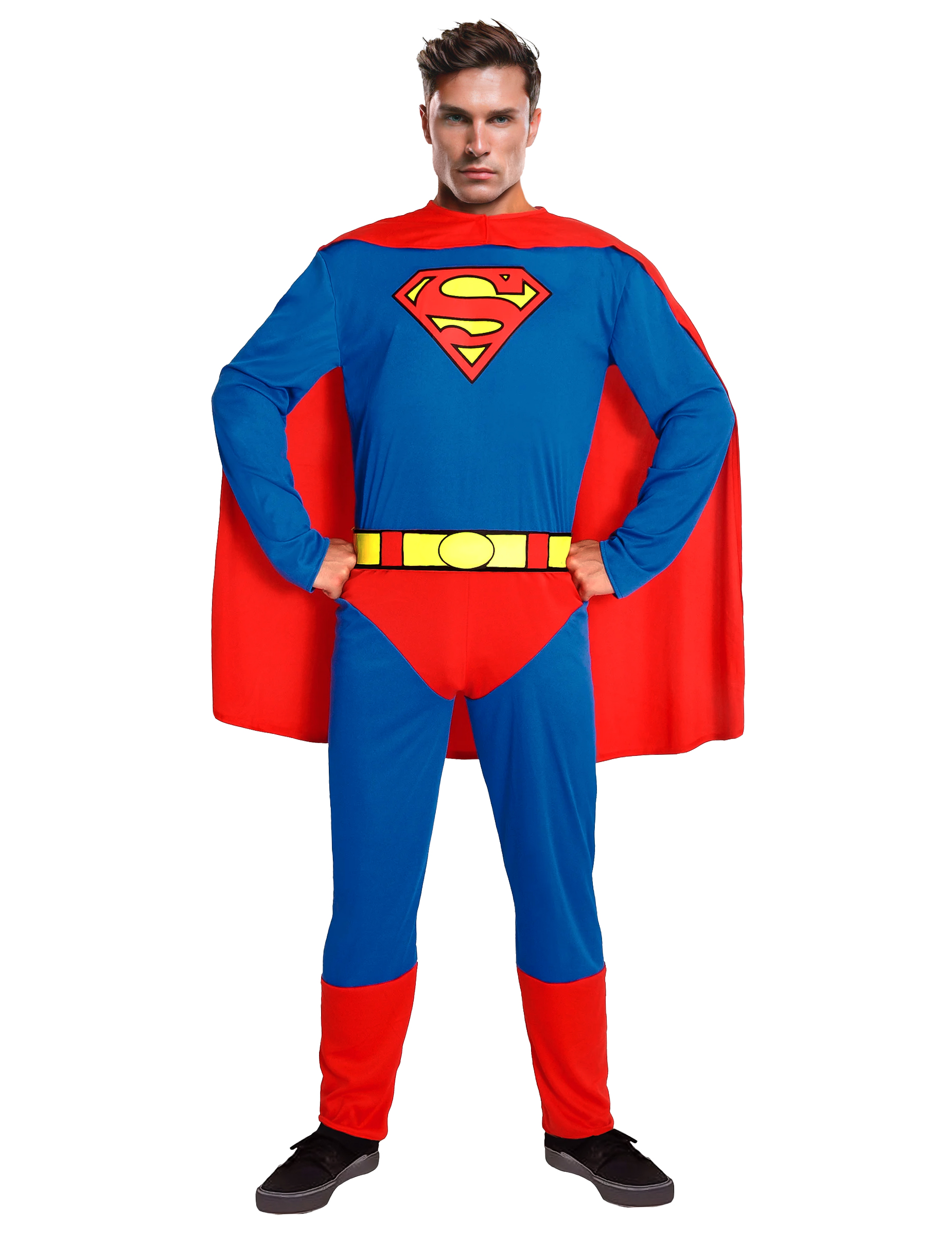 DC Superman Superhelden Kostüm Deluxe Lizenzware blau-gelb-rot