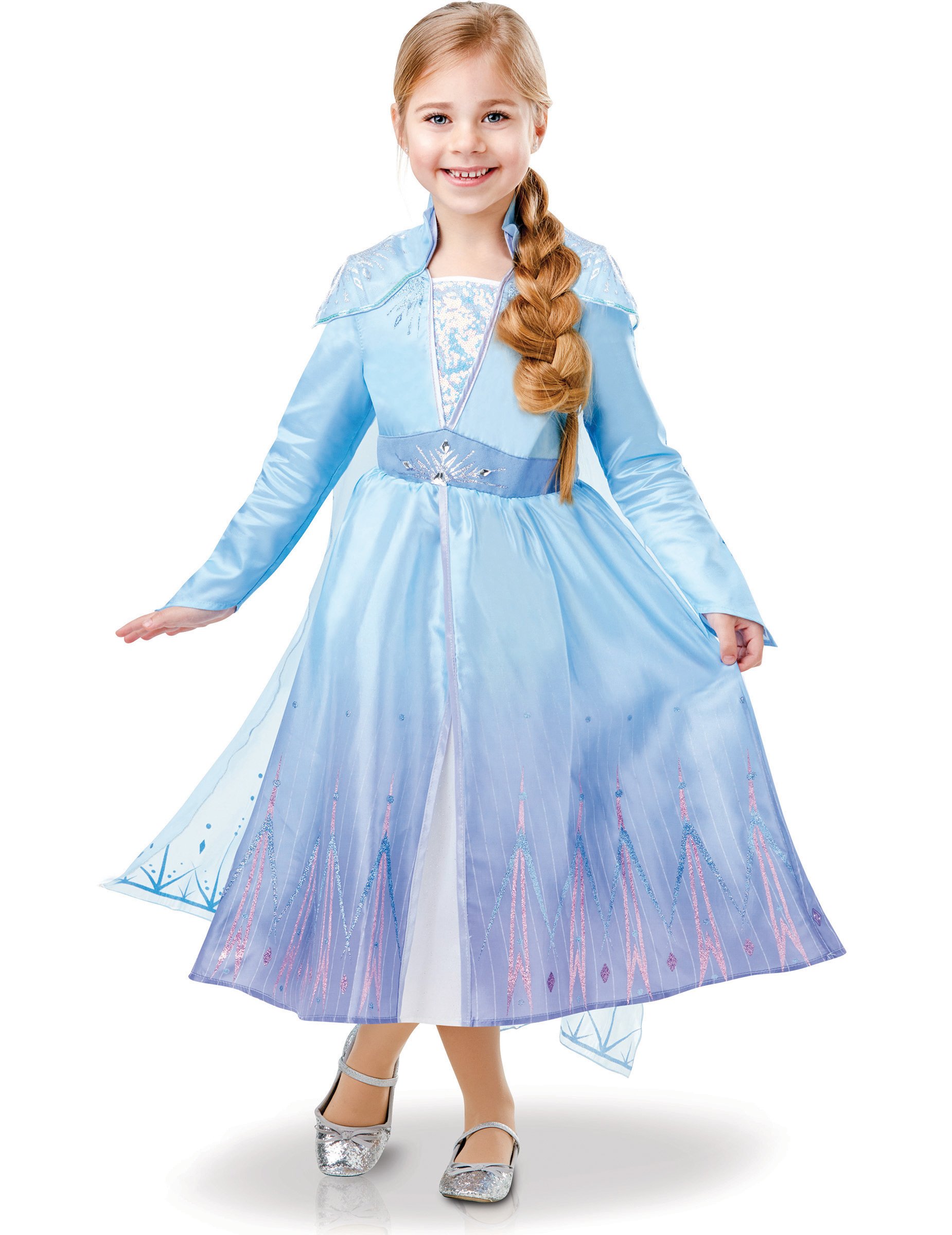 Elsa-Kostüm für Mädchen Frozen 2 Faschingskostüm blau