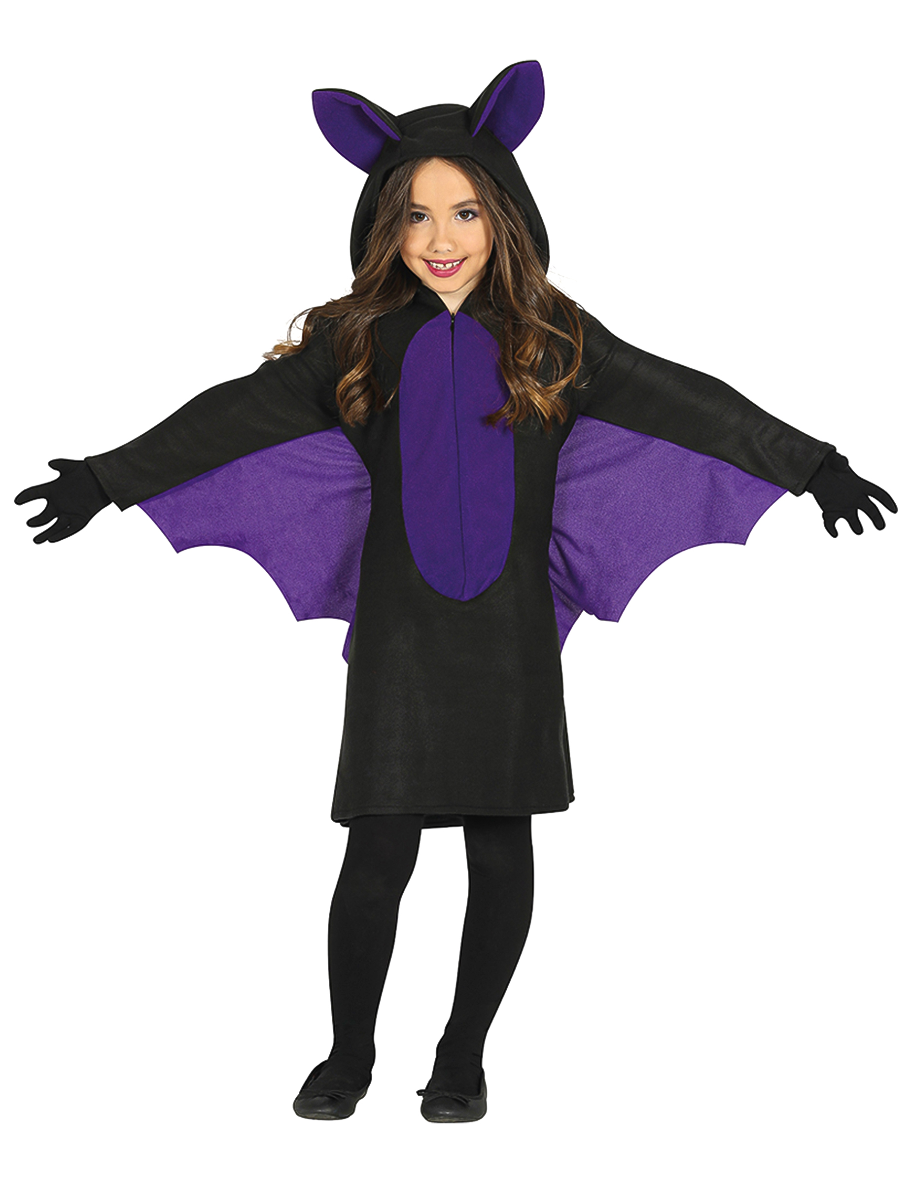 Fledermaus-Kostüm für Kinder Halloween schwarz-violett