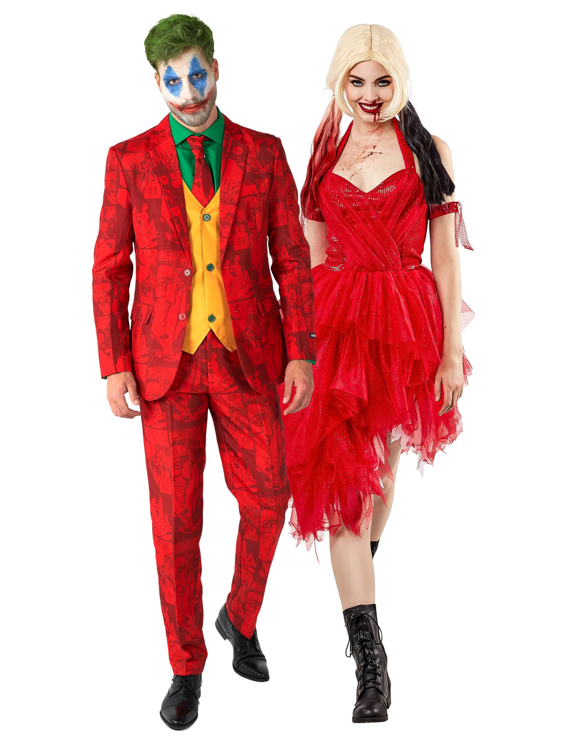 Jokerund Harley Quinn Paarkostüm Bösewicht-Kostüm
