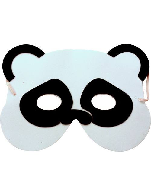 Lustige Panda-Maske für Kinder Kostüm-Accessoire weiss-schwarz