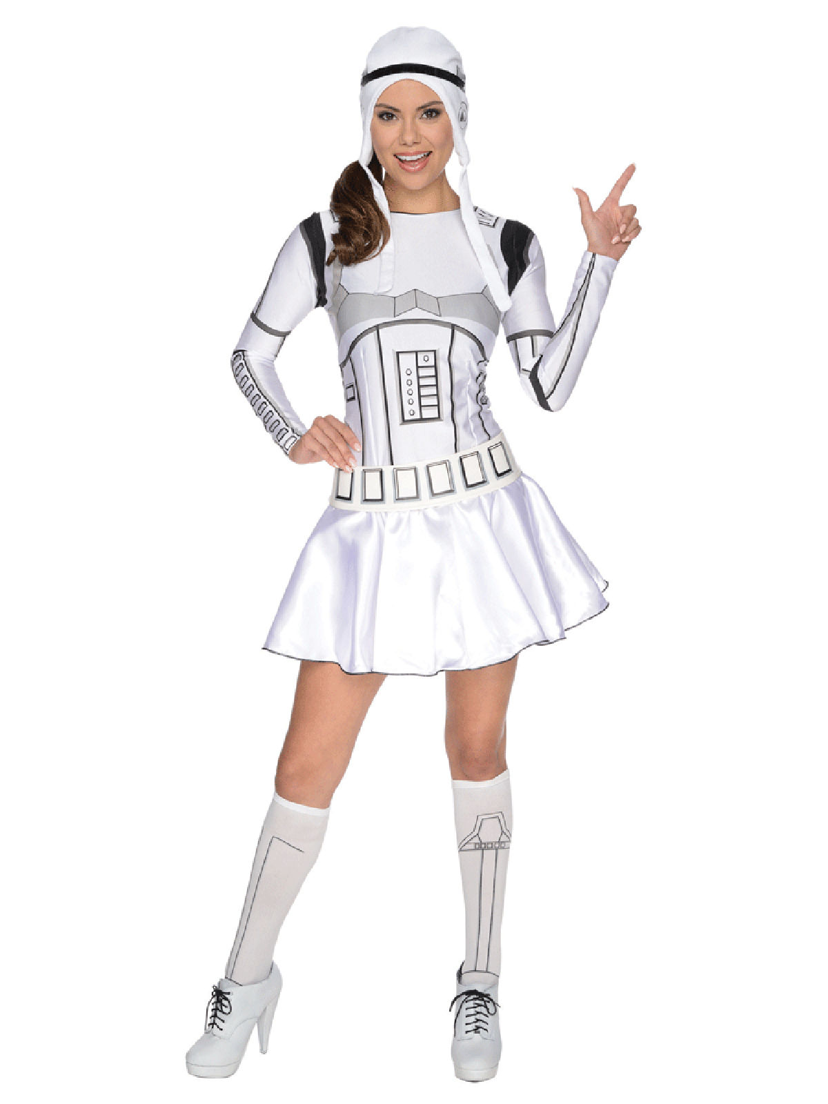 Original Star Wars Stormtrooper Damenkostüm Lizenzware weiss-schwarz