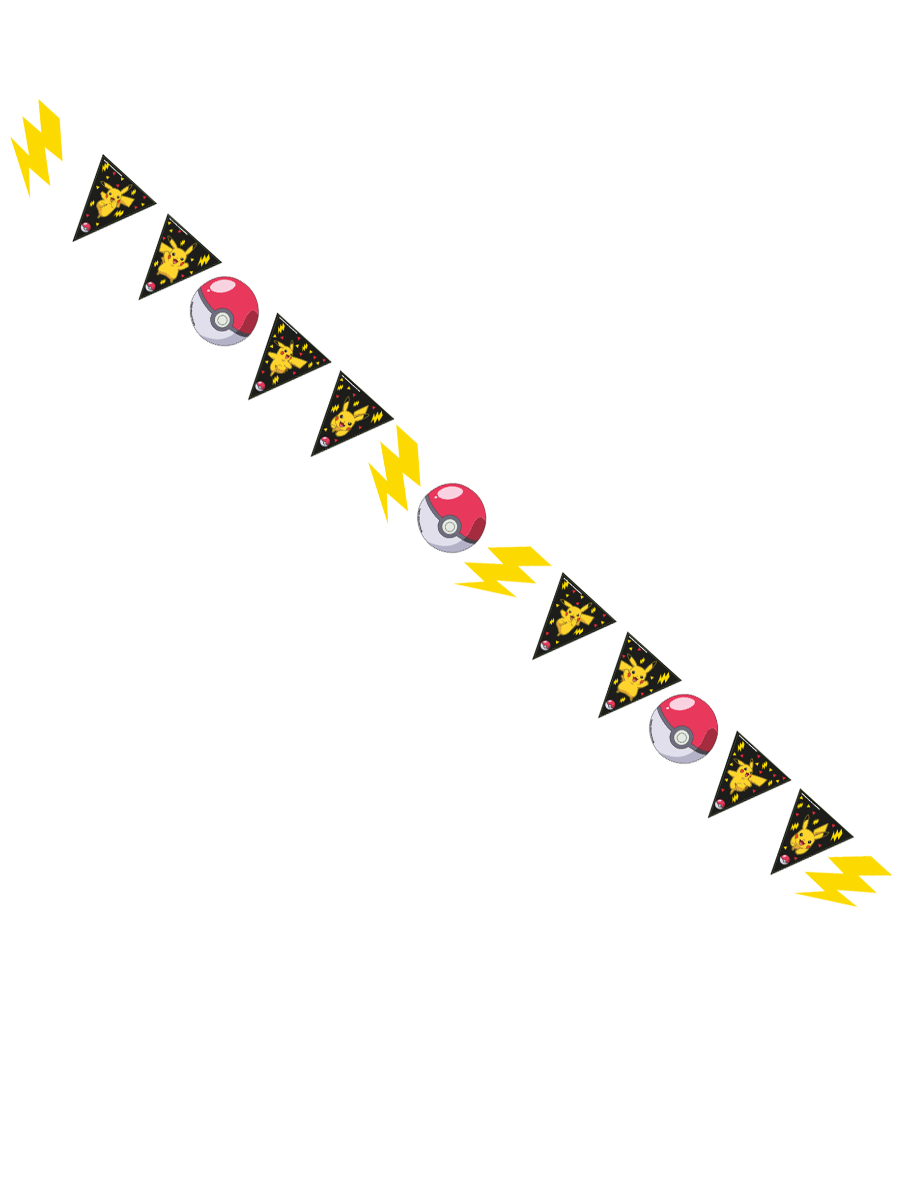 Pokémon Wimpelgirlande Pikachu 3,3 m