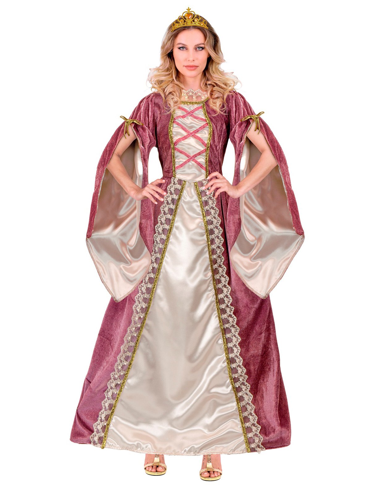 Prinzessinnenkostüm MIttelalter rosa-weiss Damen