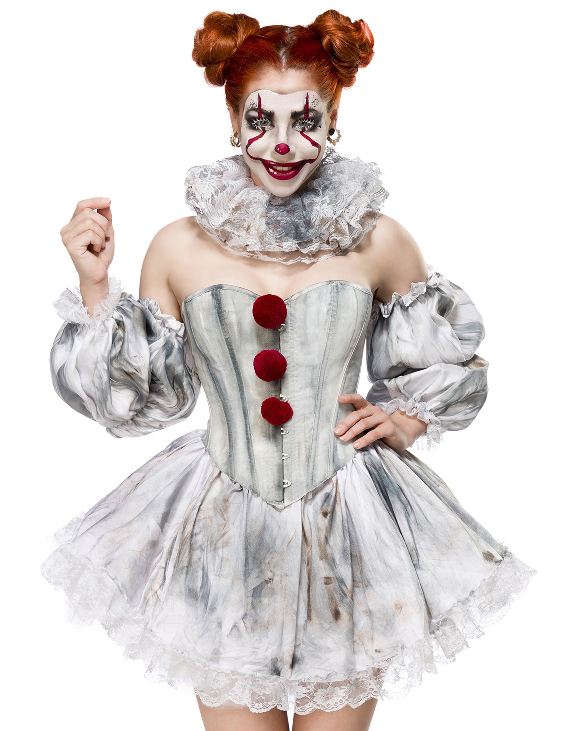 Sexy Gruselclown Kostüm für Damen Deluxe