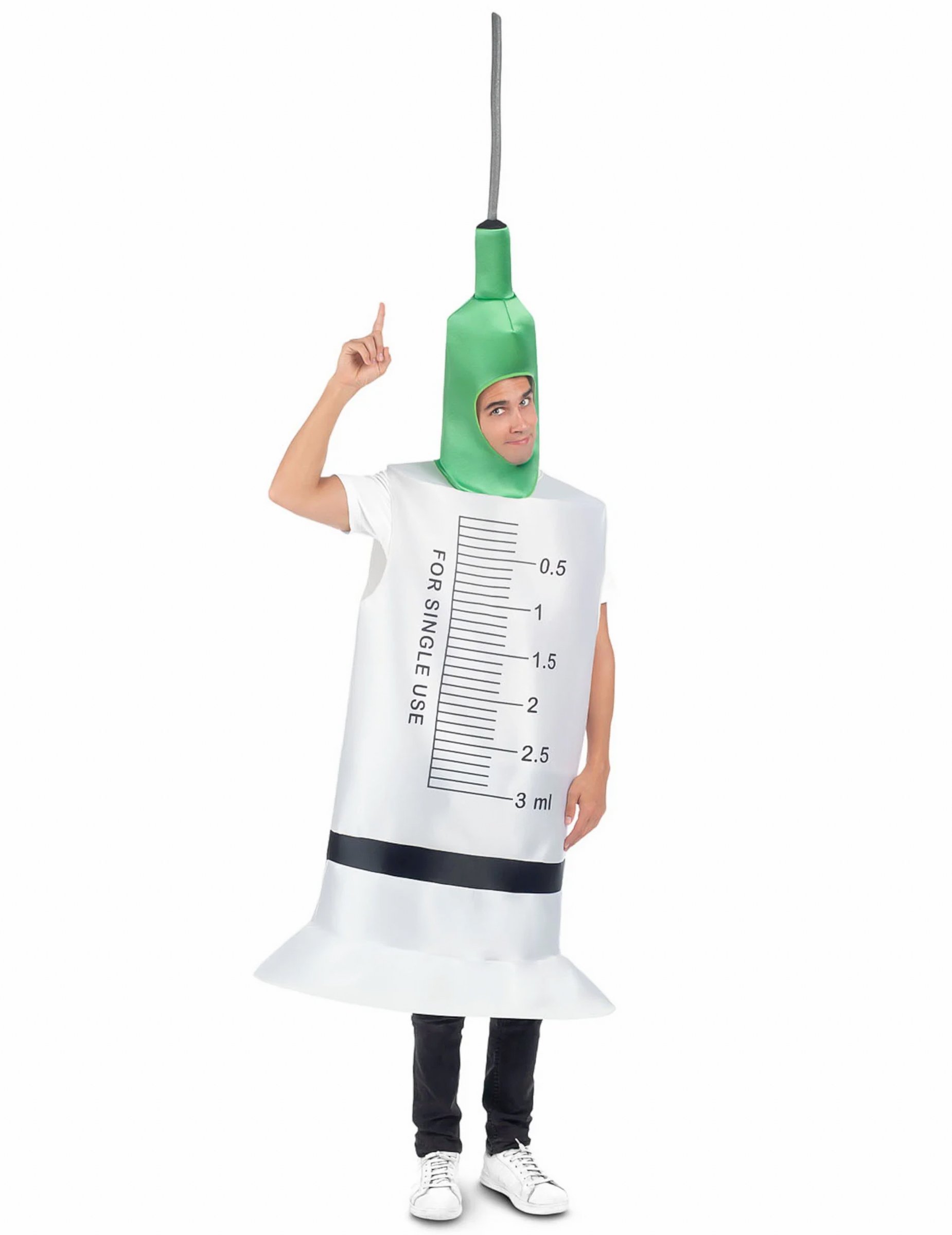 Spritzen-Kostüm für Erwachsene weiss-grün