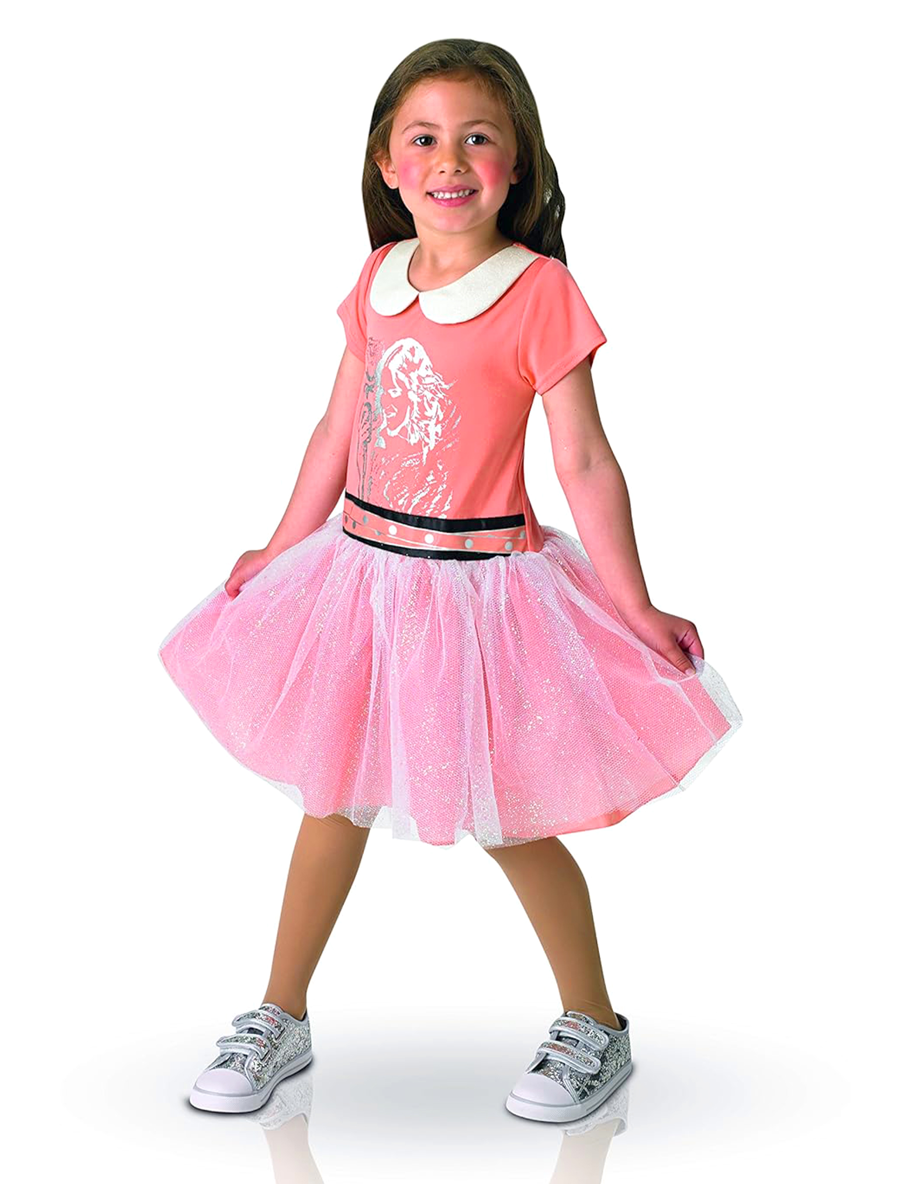Violetta-Kinderkostüm Disney-Lizenzkostüm rosa-lachs-weiss