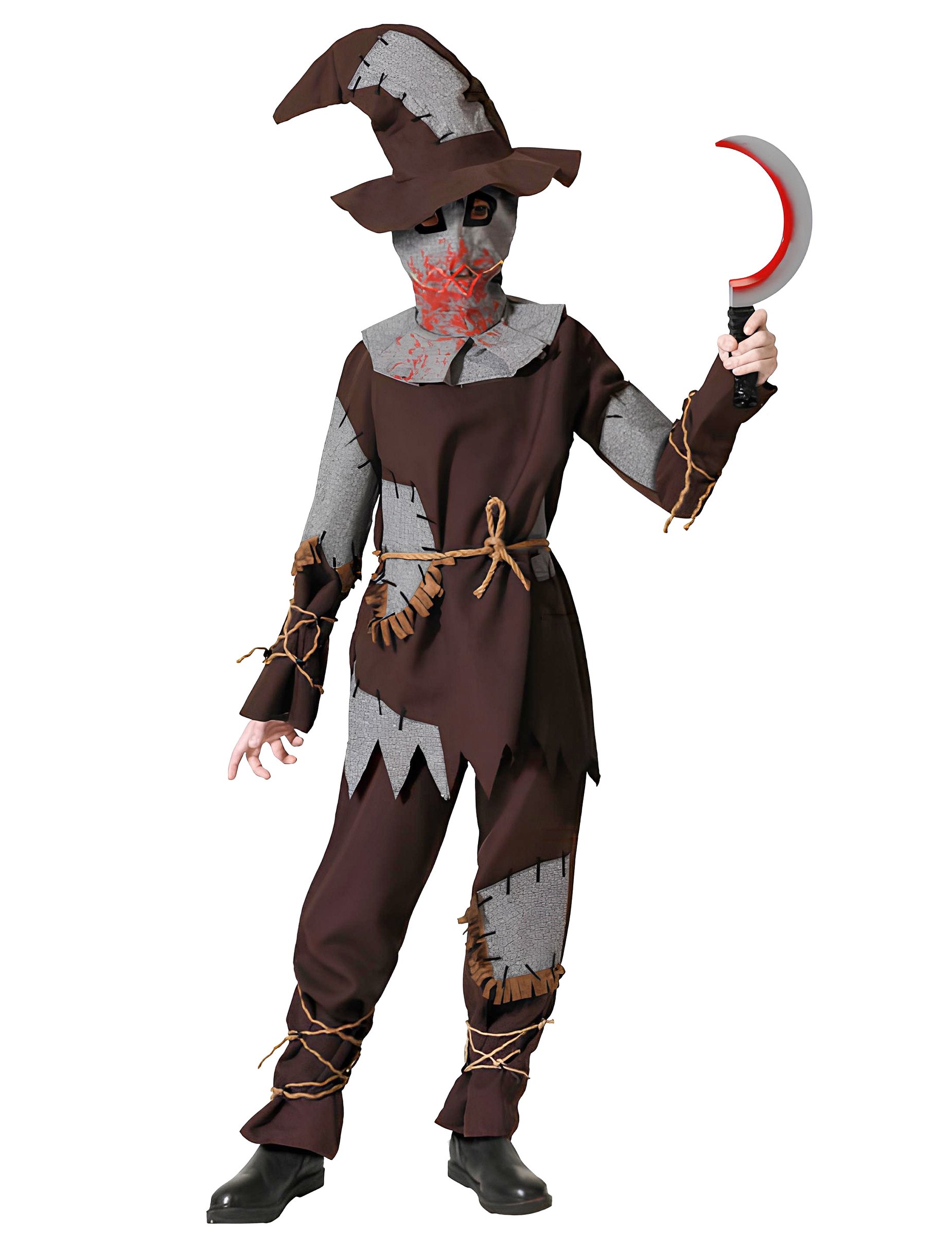 Blutiges Vogelscheuche Jungenkostüm