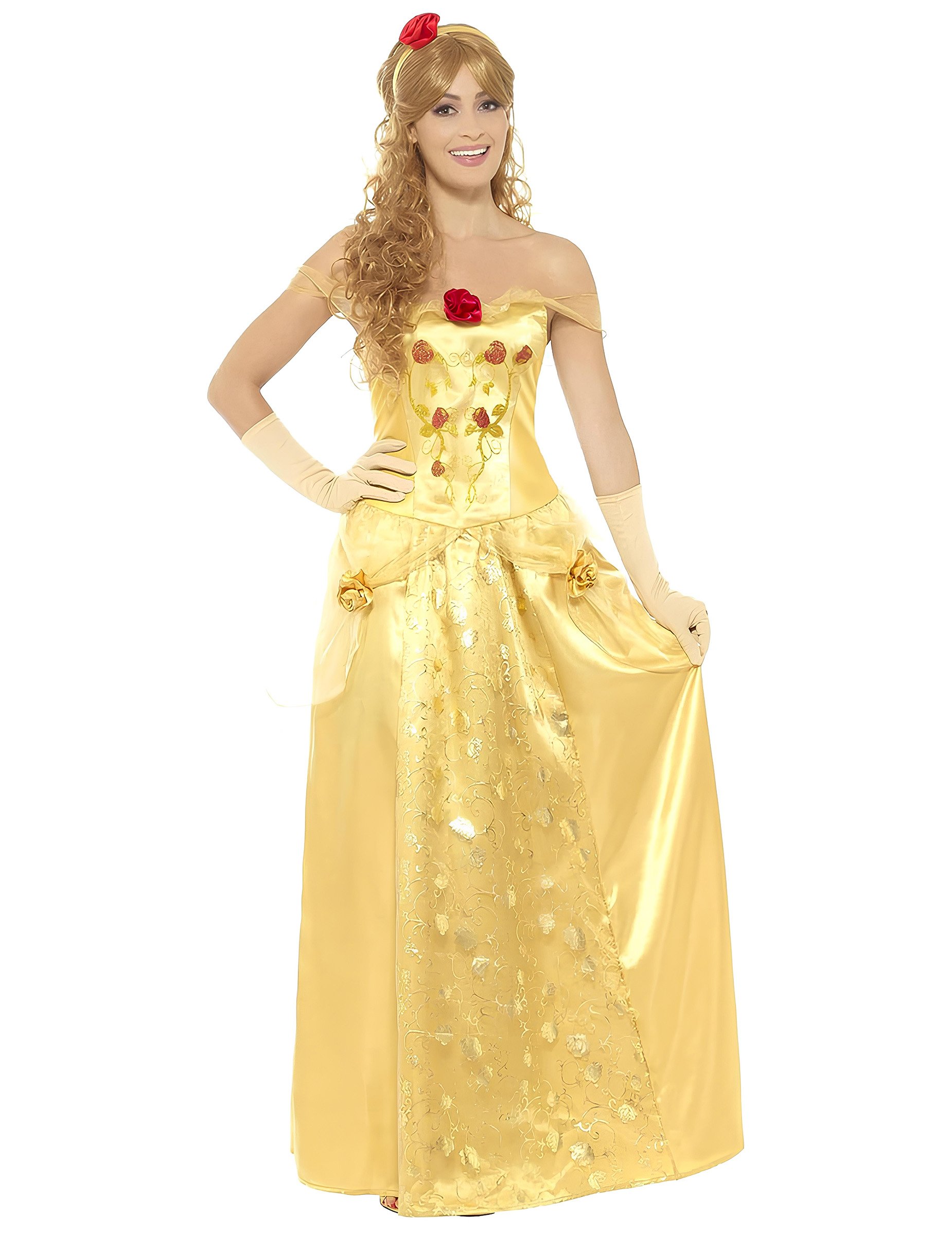 Langes Prinzessinnenkleid für Damen gelb