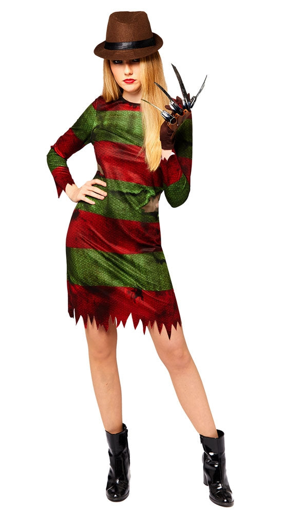 Freddy Krüger Lady Damenkostüm - Damen 36/38 grün-rot | Karneval & Fasching | Kostüme.com