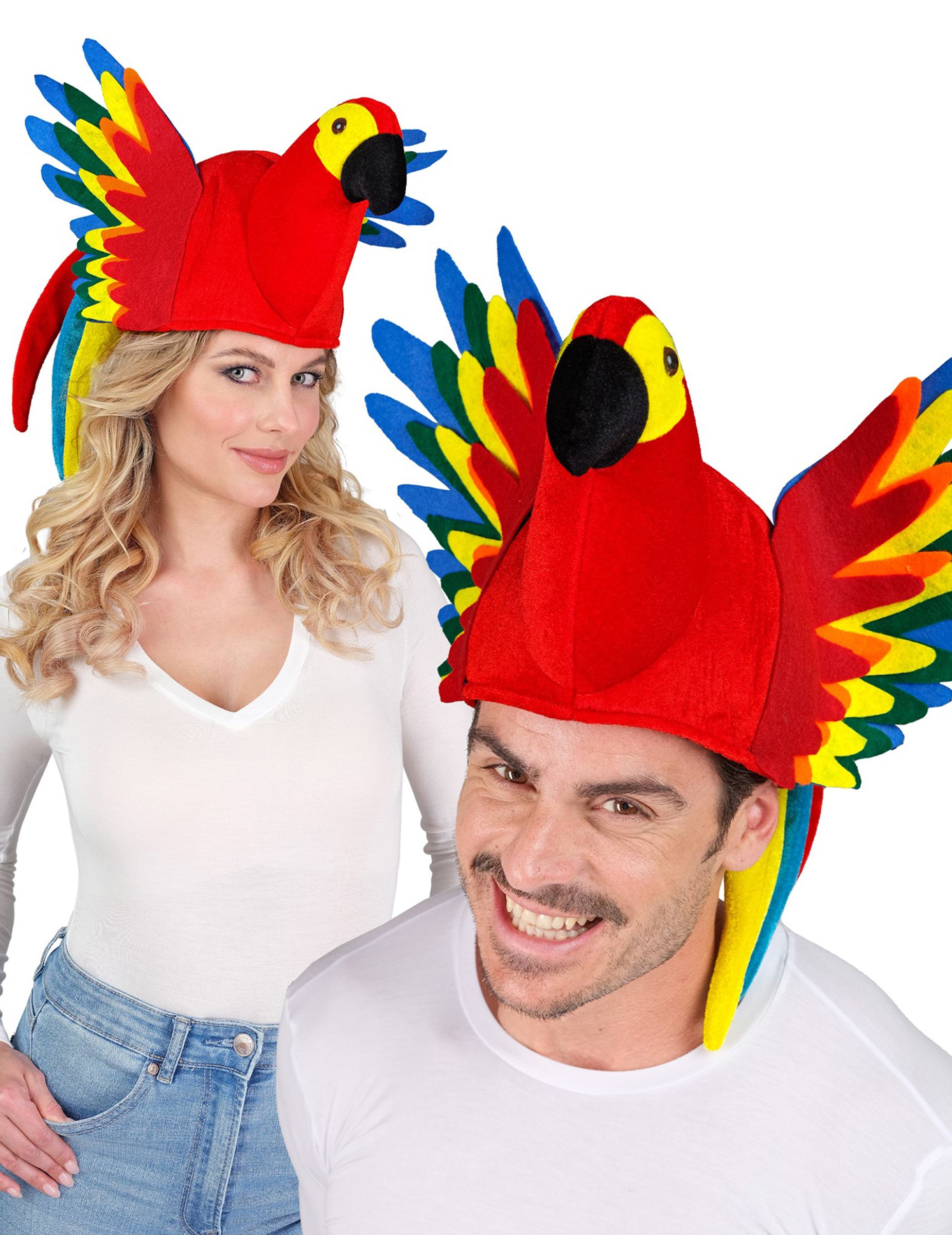 Papagei Hut für Erwachsene mehrfarbig